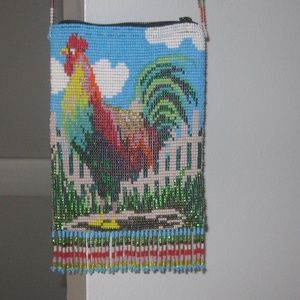 Rooster Loomed Super Fine Hand Woven Purse